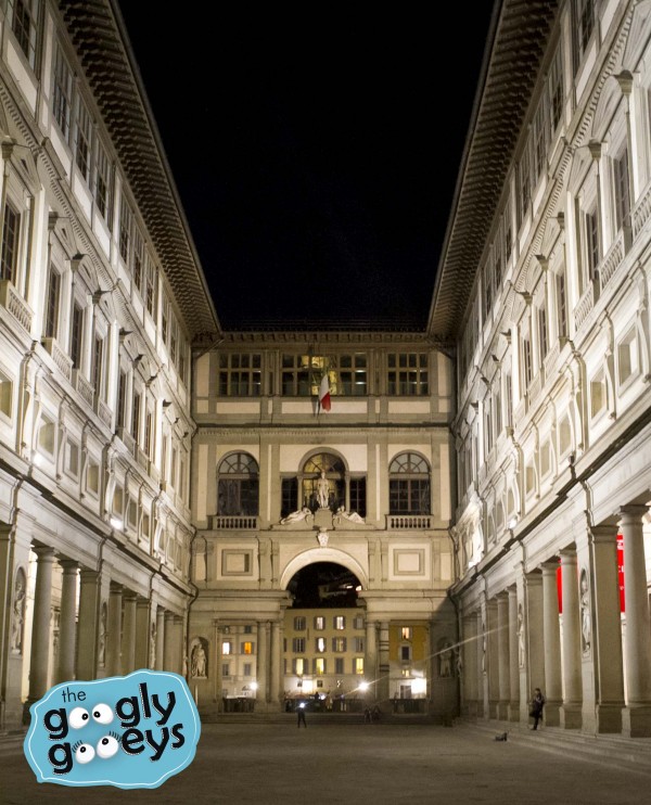 Uffizi Gallery at Night Florence